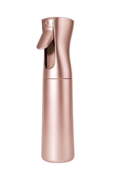 Continuous mist spray bottle in rose gold
